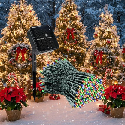 Solar String Lights Solar-Powered 8 Lighting Modes IP65 Weather-Resistant
