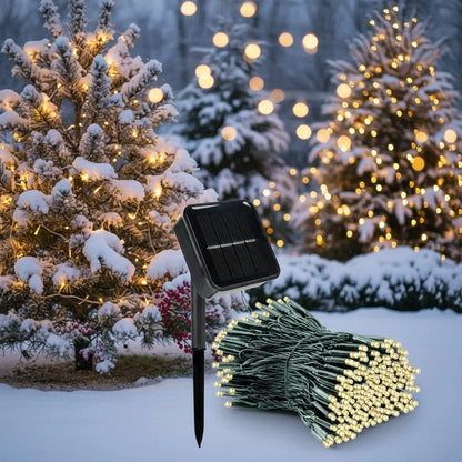 Solar String Lights Solar-Powered 8 Lighting Modes IP65 Weather-Resistant