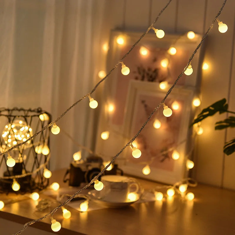 Solar String Lights Weather-Resistant Warm White & Multicolor