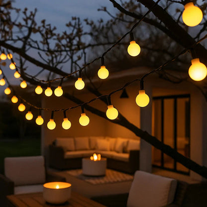 Solar String Lights Weather-Resistant Warm White & Multicolor