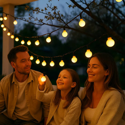 Solar String Lights Weather-Resistant Warm White & Multicolor
