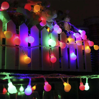 Solar String Lights Weather-Resistant Warm White & Multicolor