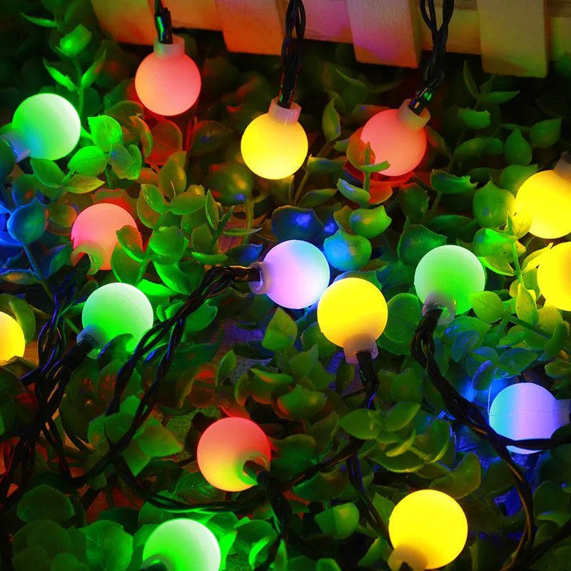 Solar String Lights Weather-Resistant Warm White & Multicolor