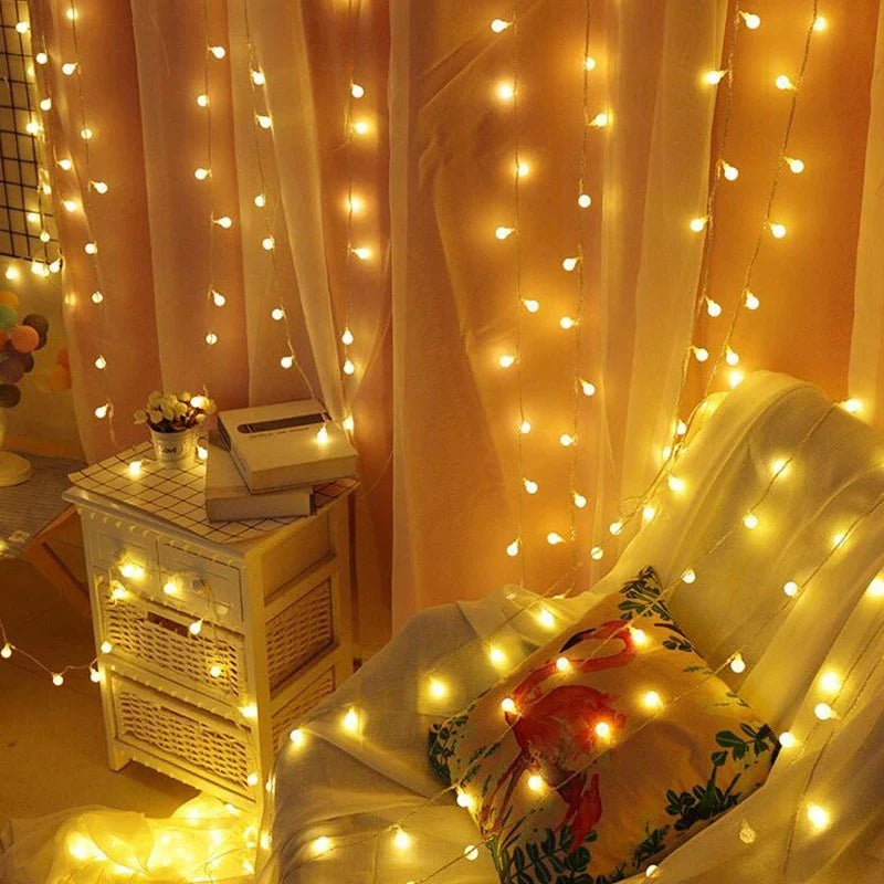 Solar String Lights Weather-Resistant Warm White & Multicolor