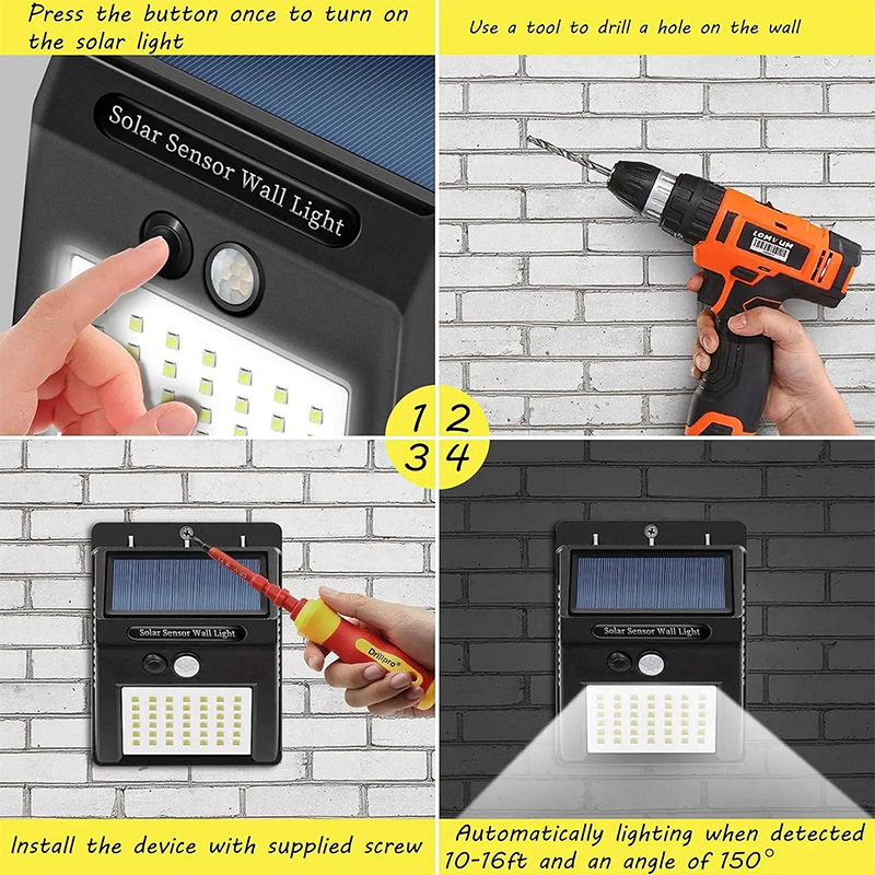 Solar Wall Light Motion Sensor IP65