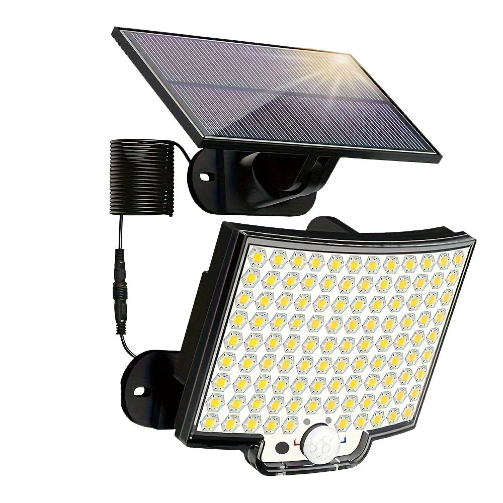 Solar Wall Light Motion Sensor Remote Control Adjustable Head