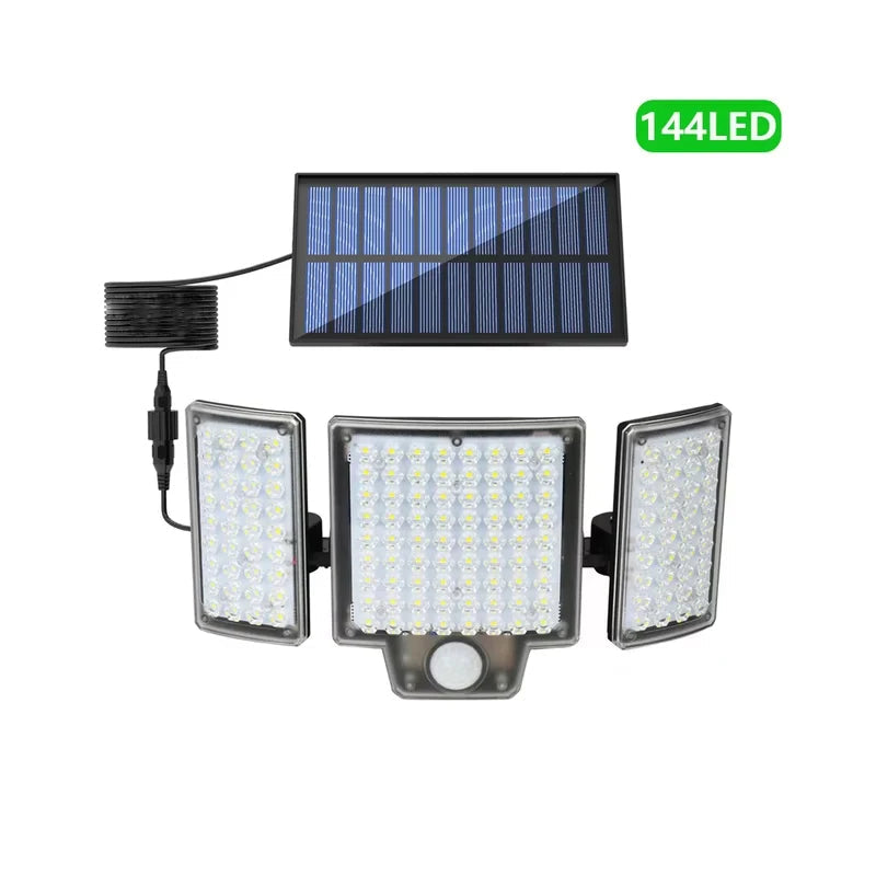 Solar Wall Light Motion Sensor Remote Control Adjustable Head