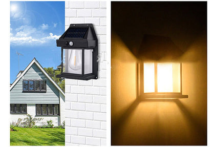 Solar Wall Light Motion Sensor Weatherproof 12-Hour Runtime