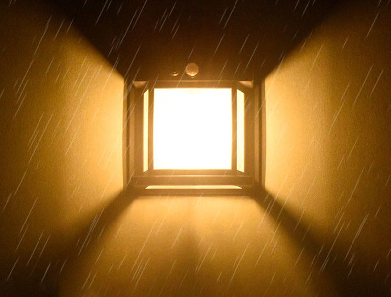 Solar Wall Light Motion Sensor Weatherproof 12-Hour Runtime
