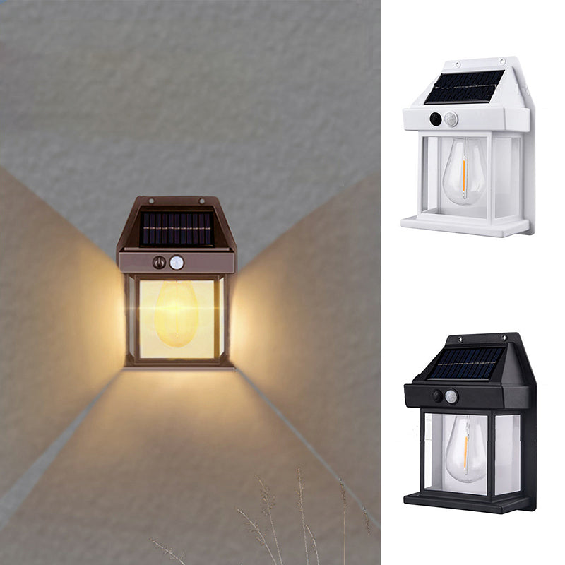 Solar Wall Light Motion Sensor Weatherproof 12-Hour Runtime