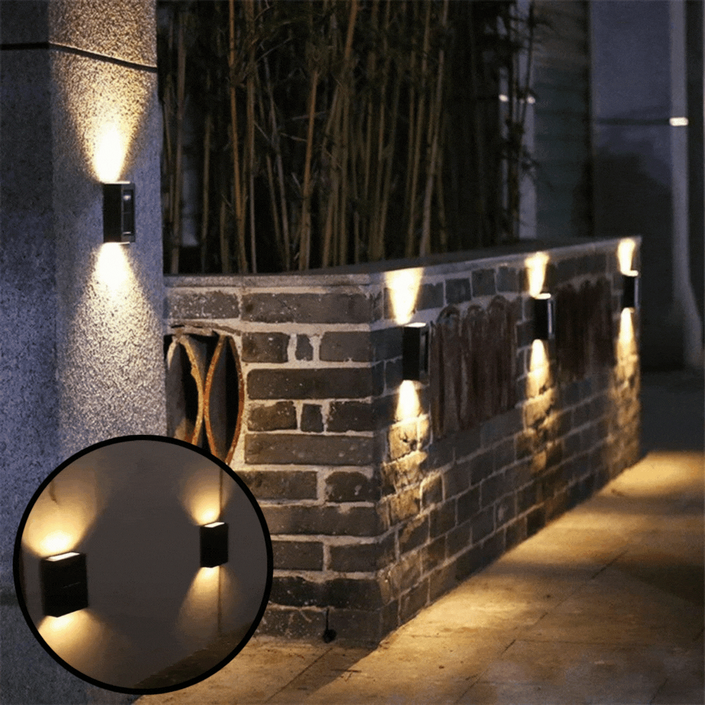Solar Wall Light Warm White Wireless & Weatherproof