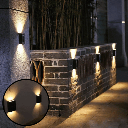 Solar Wall Light Warm White Wireless & Weatherproof