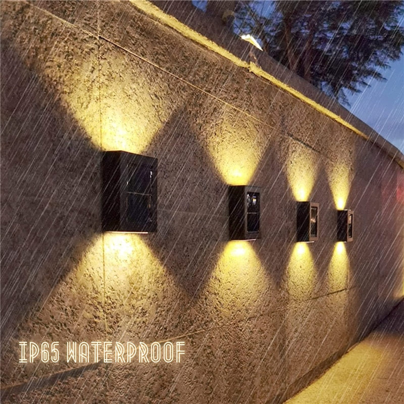 Solar Wall Light Warm White Wireless & Weatherproof