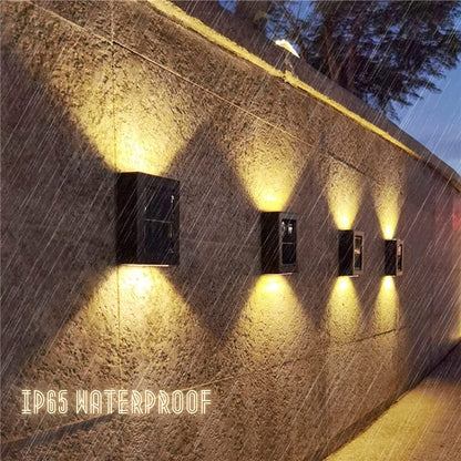 Solar Wall Light Warm White Wireless & Weatherproof