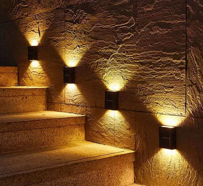 Solar Wall Light Warm White Wireless & Weatherproof
