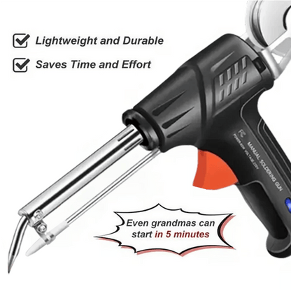 Soldering Gun Rapid Heat Ergonomic Grip Overheat Protection