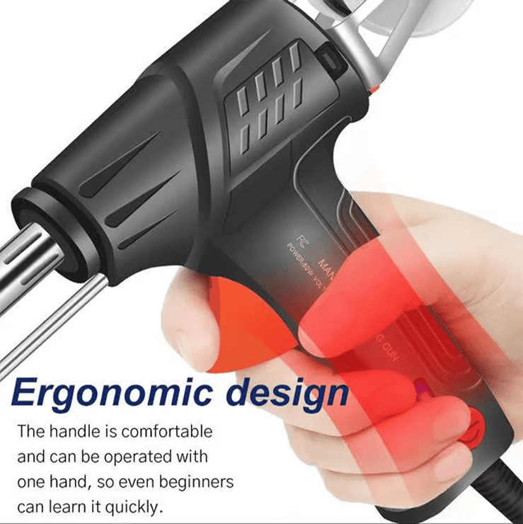 Soldering Gun Rapid Heat Ergonomic Grip Overheat Protection
