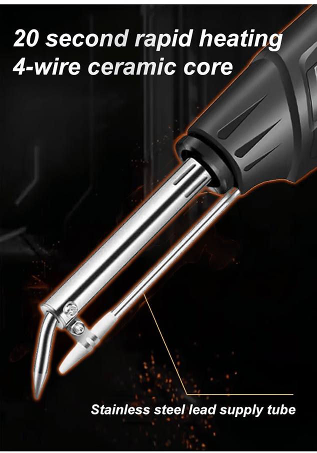 Soldering Gun Rapid Heat Ergonomic Grip Overheat Protection