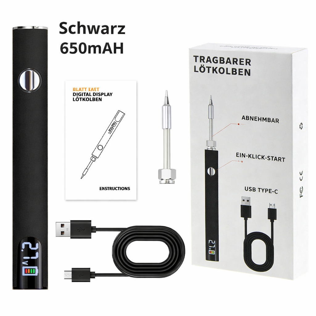 Soldering Iron USB-Powered Digital Temperature Control Three Tips