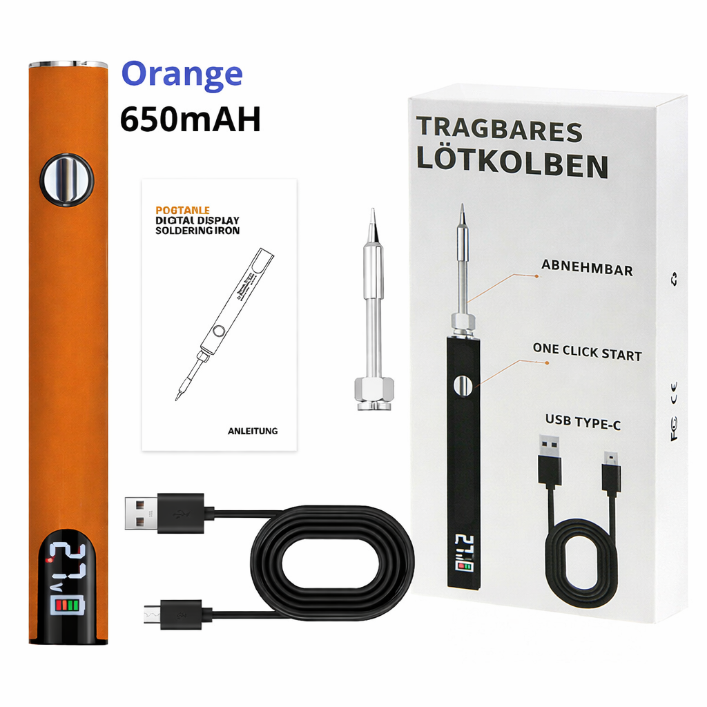Soldering Iron USB-Powered Digital Temperature Control Three Tips