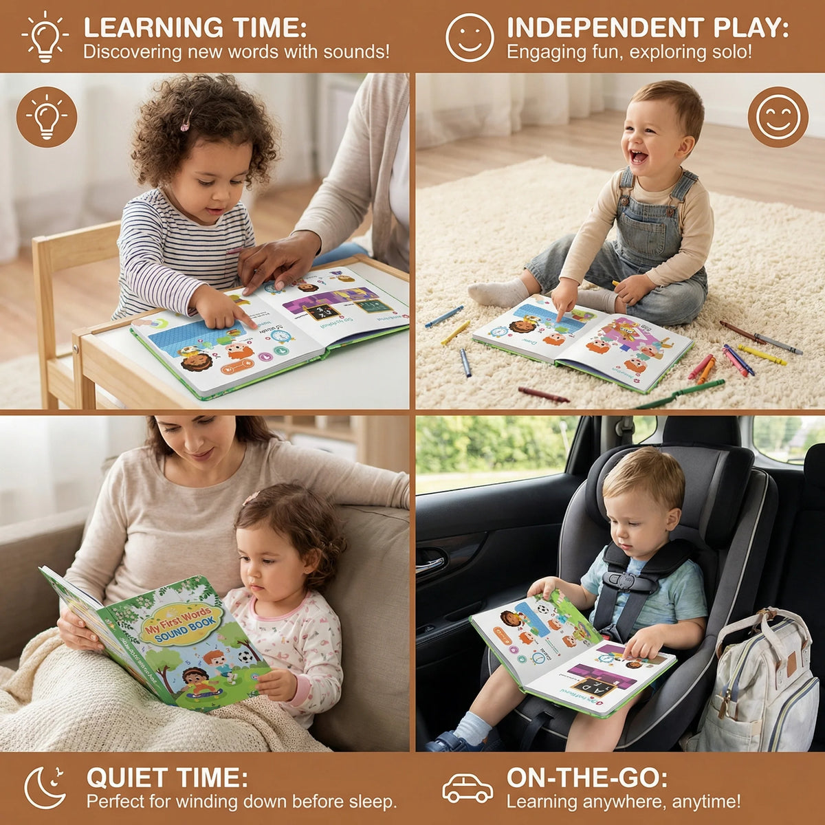 Sound Book English Audio Buttons Colorful Illustrations