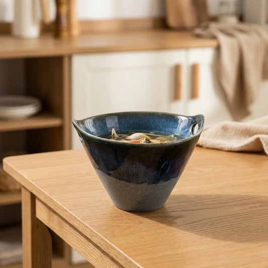 Soup Bowl Heat-Retaining Ceramic Dual Handles Dishwasher Safe