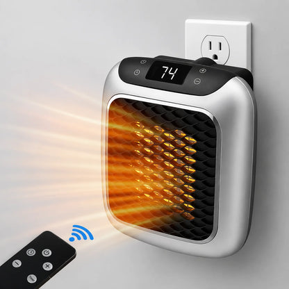 Space Heater Compact Ceramic Adjustable Thermostat & Remote
