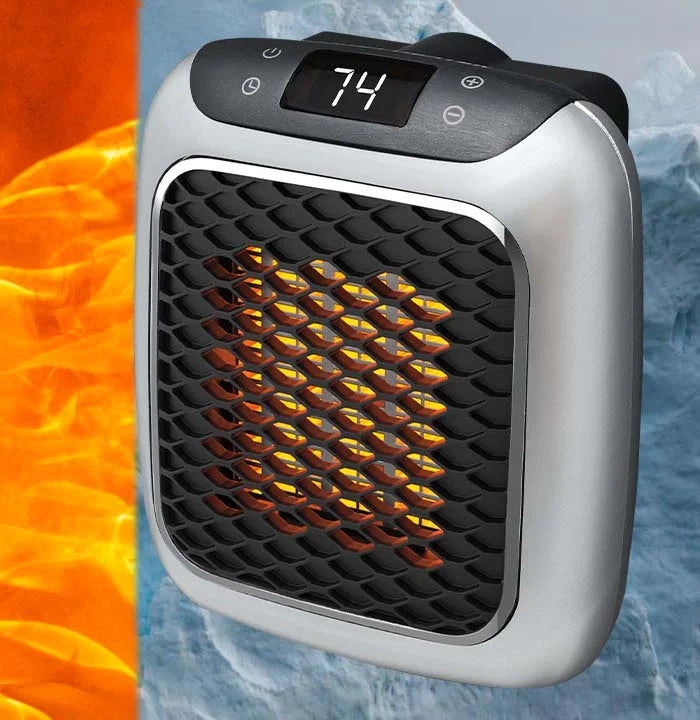 Space Heater Portable Adjustable Timer Tip-Over Protection