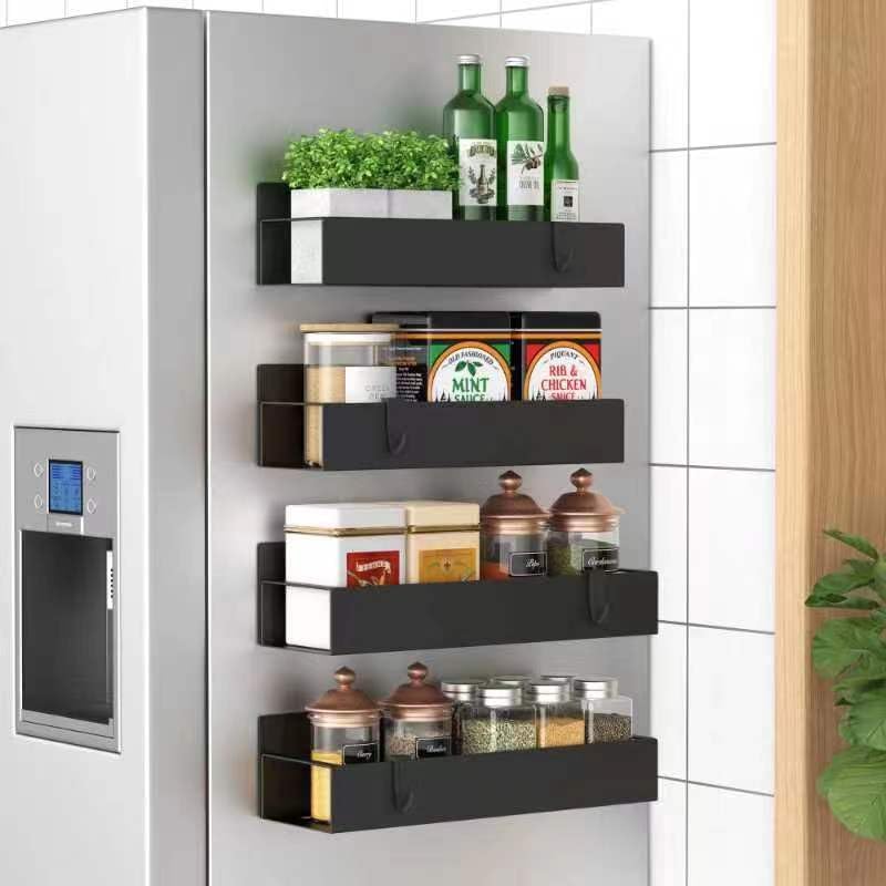 Spice Rack Set Magnetic Powder-Coated Metal Set of 4