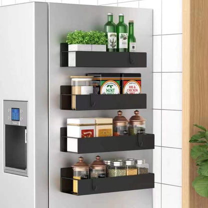 Spice Rack Set Magnetic Powder-Coated Metal Set of 4