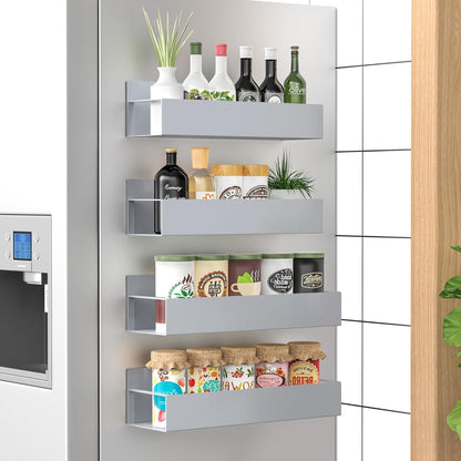 Spice Rack Set Magnetic Powder-Coated Metal Set of 4