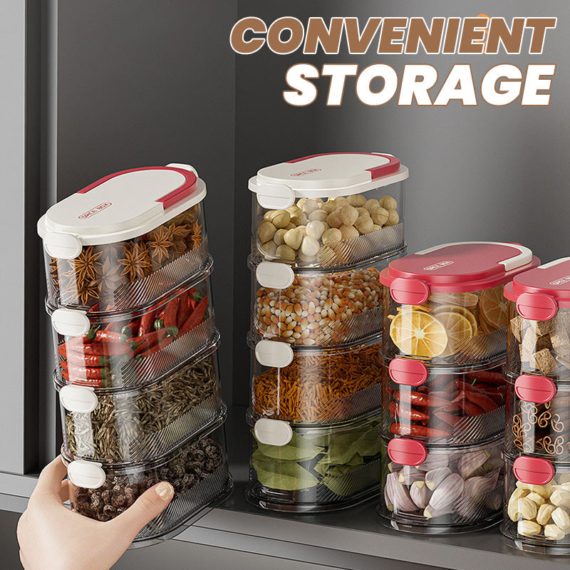 Spice Rack Stackable Airtight Clear Set of 2