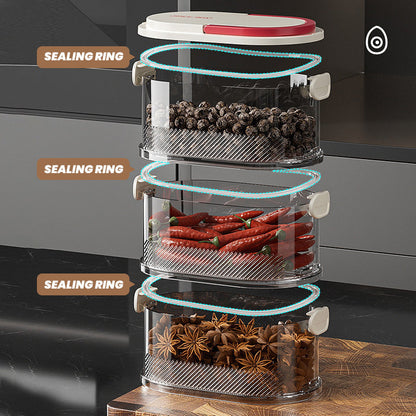 Spice Rack Stackable Airtight Clear Set of 2