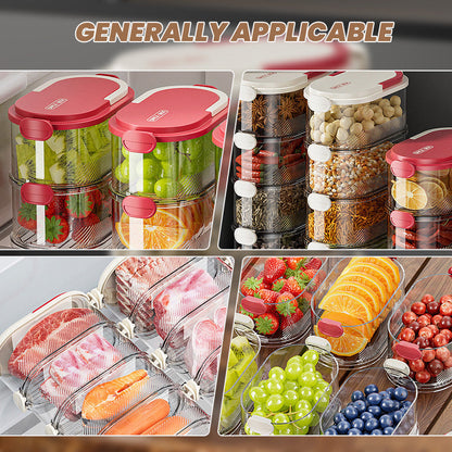 Spice Rack Stackable Airtight Clear Set of 2