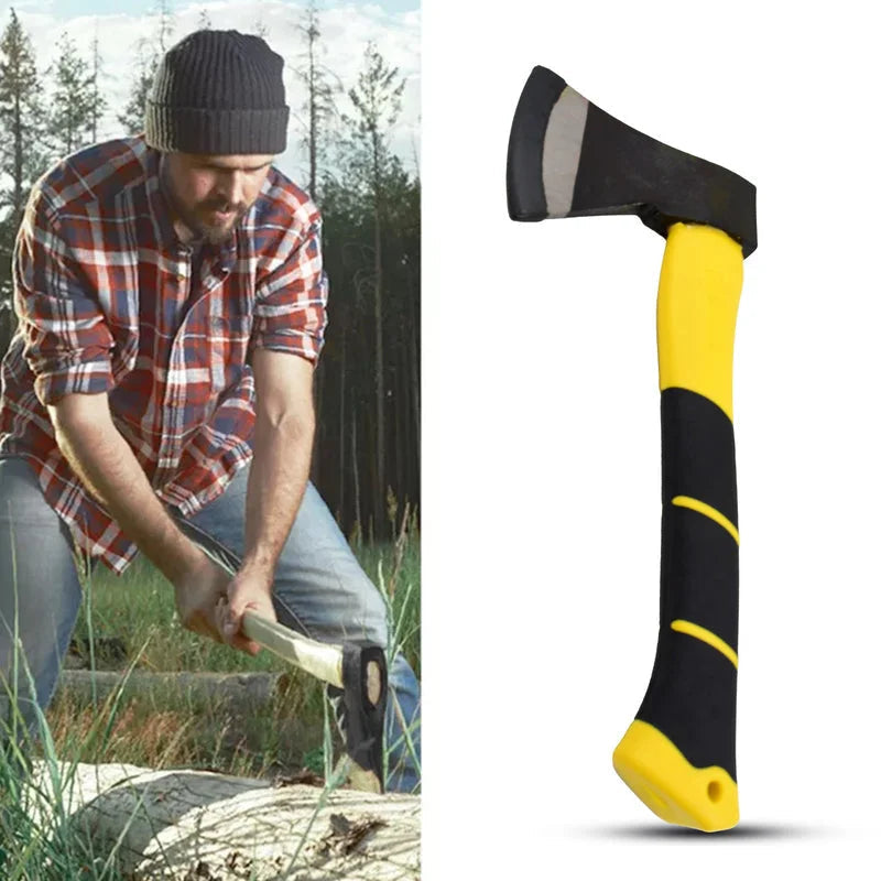 Splitting Axe Forged Carbon Steel Blade Fiberglass Handle