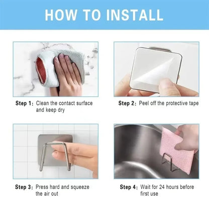 Sponge Holder Stainless Steel Compact Quick-Drying Open Design