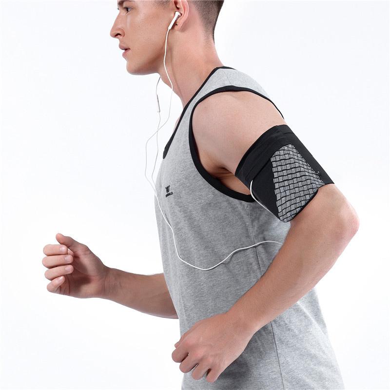 Sports Armband Side-Entry Pocket Reflective Stretch Polyester