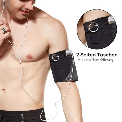 Sports Armband Side-Entry Pocket Reflective Stretch Polyester