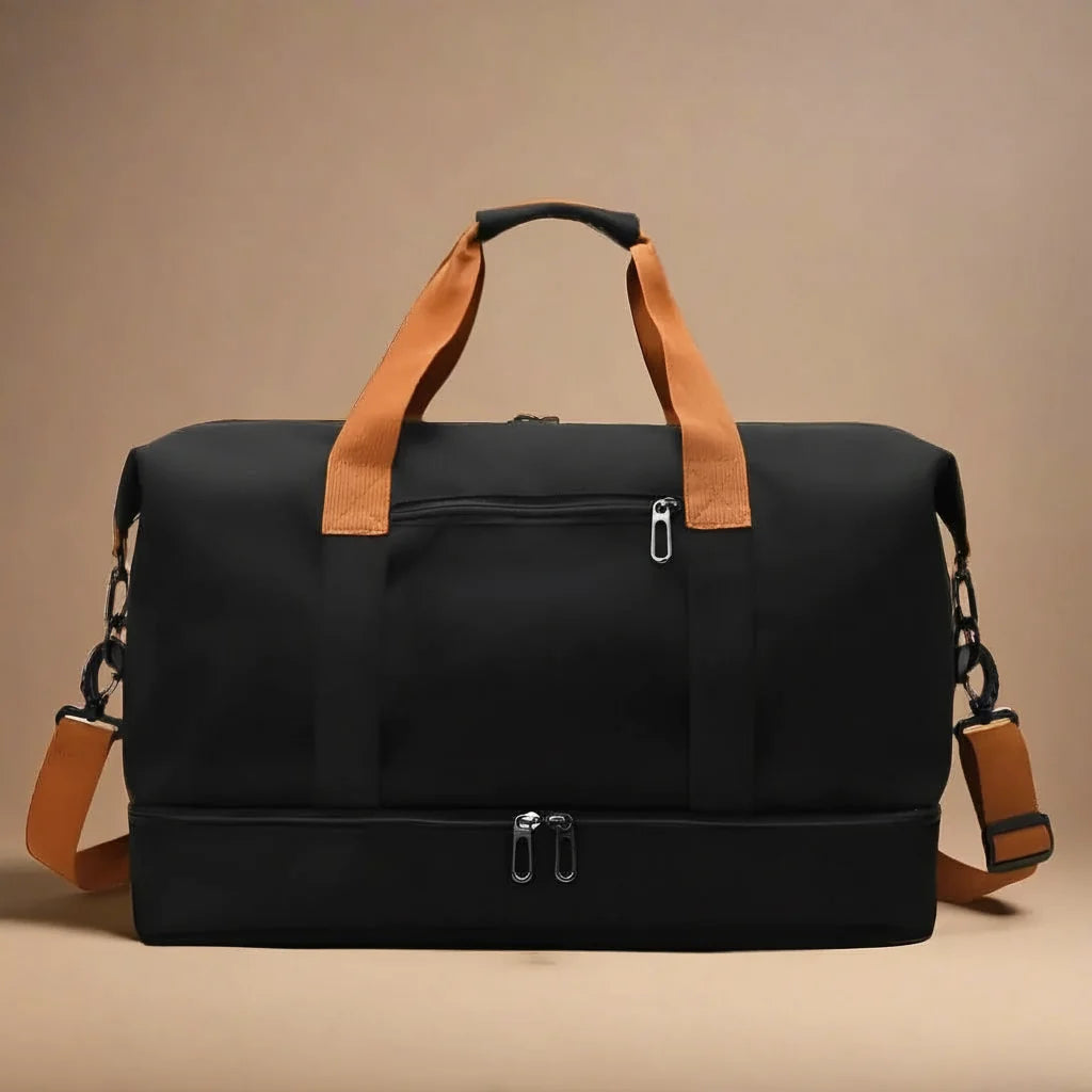 Sports Duffel Bag Waterproof Nylon Shoe Compartment & Wet/Dry Storage