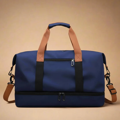 Sports Duffel Bag Waterproof Nylon Shoe Compartment & Wet/Dry Storage