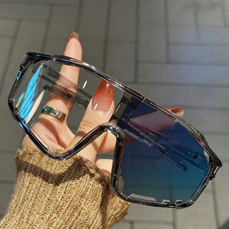 Sports Sunglasses Photochromic Lenses Rimless Panoramic Non-Slip Fit