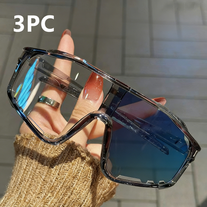 Sports Sunglasses Photochromic Lenses Rimless Panoramic Non-Slip Fit