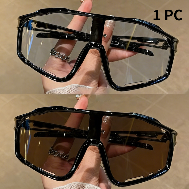 Sports Sunglasses Photochromic Lenses Rimless Panoramic Non-Slip Fit