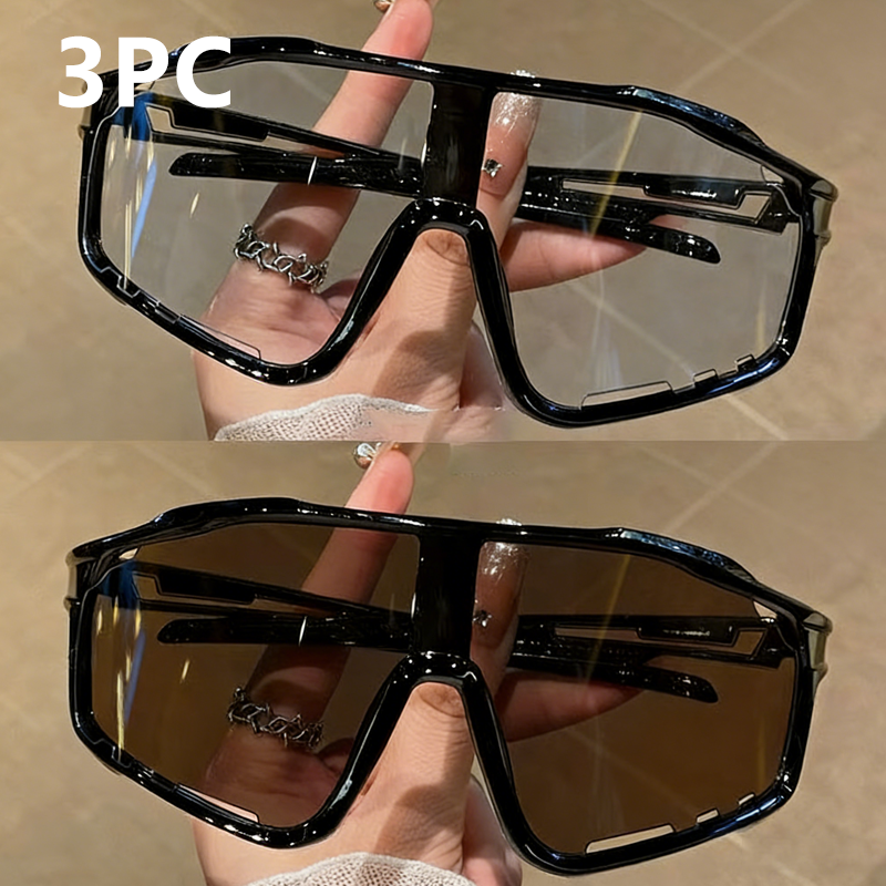 Sports Sunglasses Photochromic Lenses Rimless Panoramic Non-Slip Fit