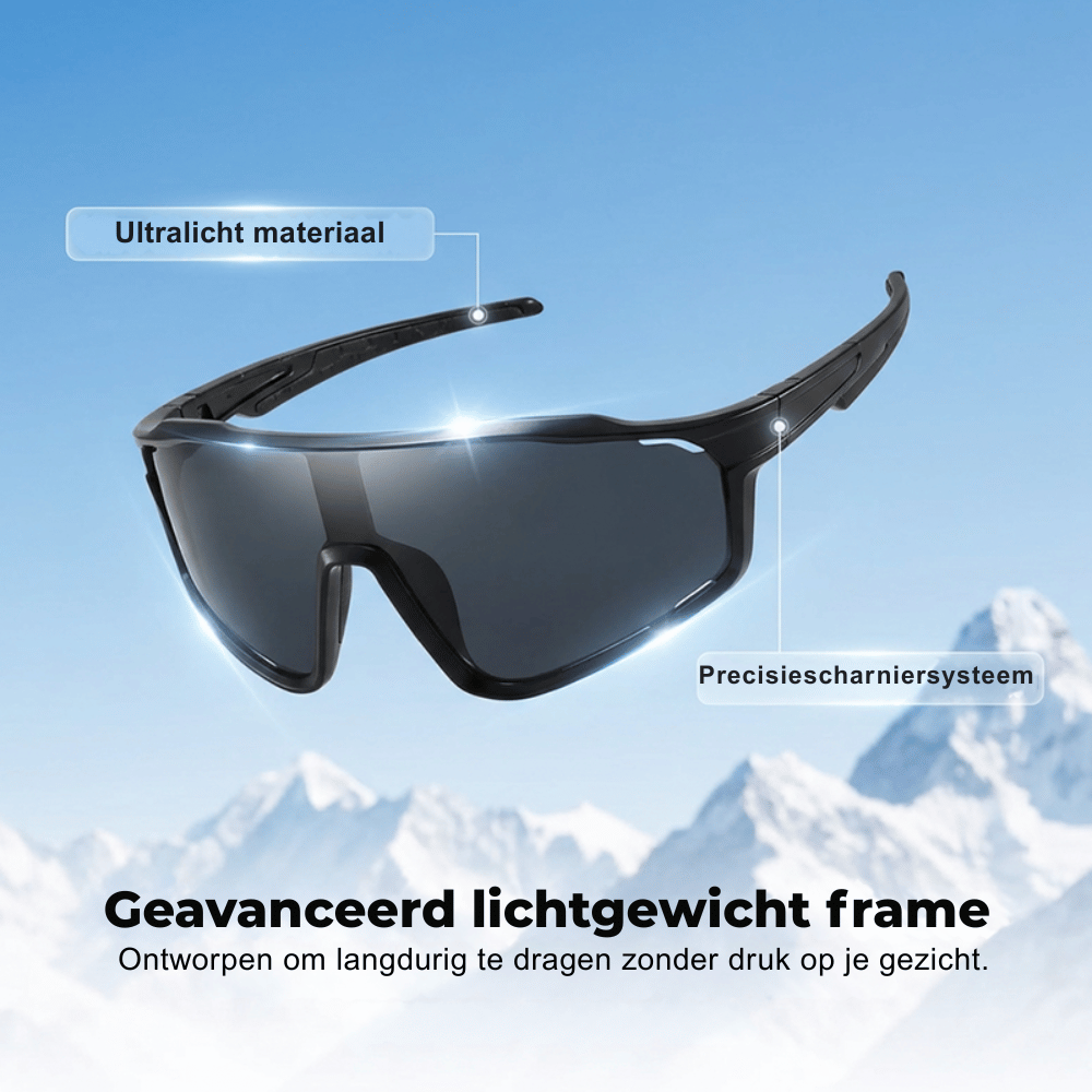 Sports Sunglasses Photochromic Lenses Rimless Panoramic Non-Slip Fit