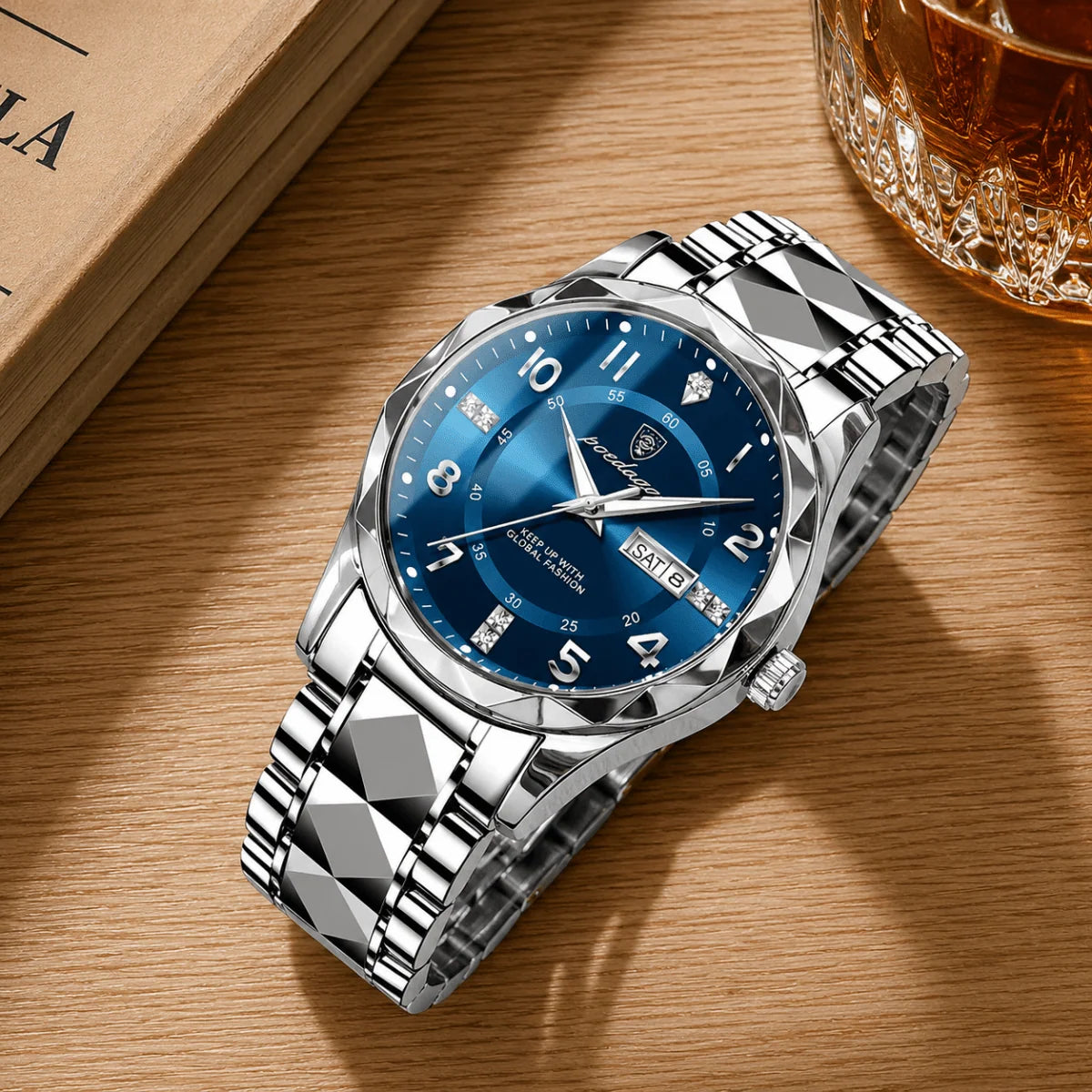 Sports Watch Titanium Case Quartz 164 Ft Water Resistant