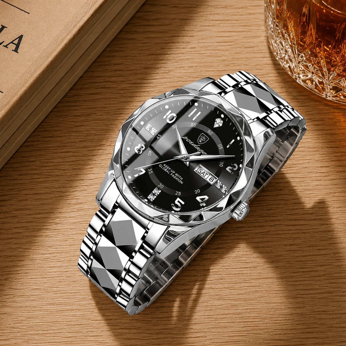 Sports Watch Titanium Case Quartz 164 Ft Water Resistant
