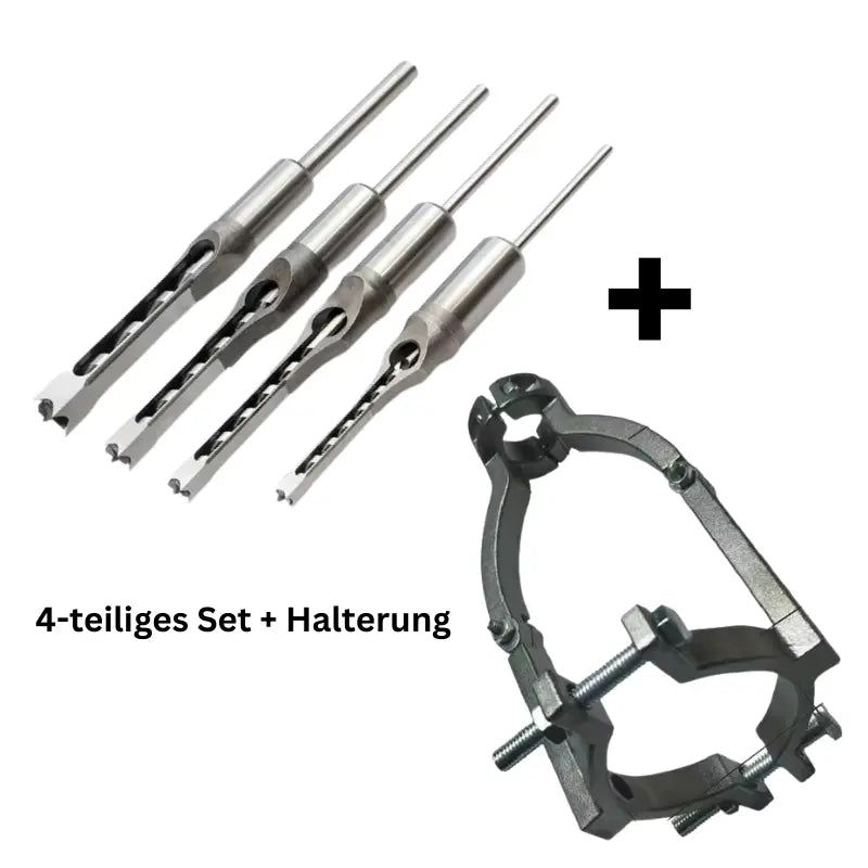 Square Hole Drill Bits High-Speed Steel Set Of 4