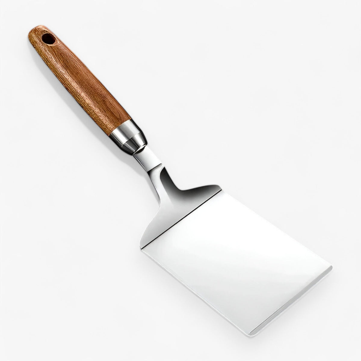 Square Spatula Stainless Steel Blade & Wooden Handle