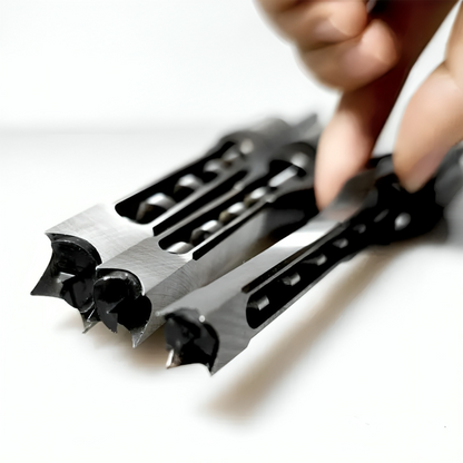Square Tenon Drill Bit Set CNC-Milled Carbon Steel 4-Piece